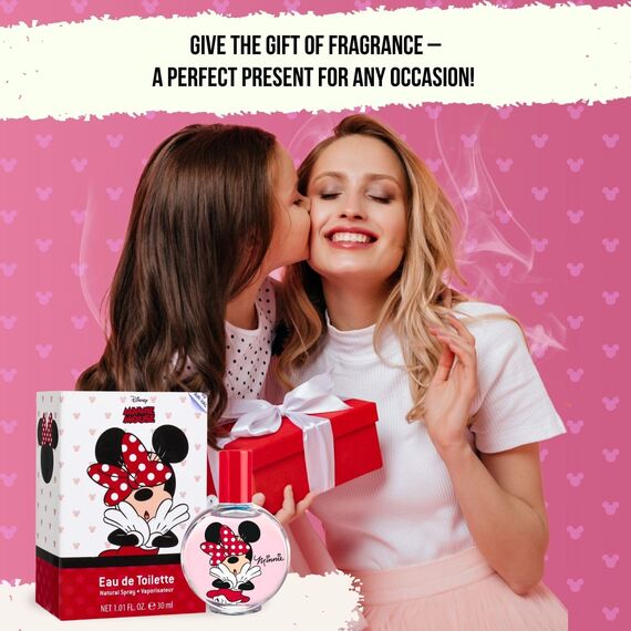 Minnie Mouse Kinderparfüm: Eau De Toilette im schönen Glasflakon im typischen Design, blumiger Duft (30 ml)