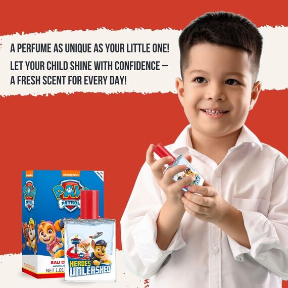 Paw Patrol Parfüm für Kinder: Eau de Toilette im schönen Glasflakon mit Chase Motiv, Geschenk für Jungen (30ml)