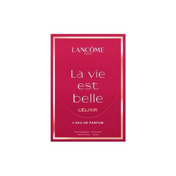 Lancôme La Vie est Belle L'Elixir Eau de Parfum, samtig-blumiger Damen-Duft mit Himbeerakkord, Veilchenblatt und Kakaobutter für ein einzigartiges Dufterlebnis, 50ml