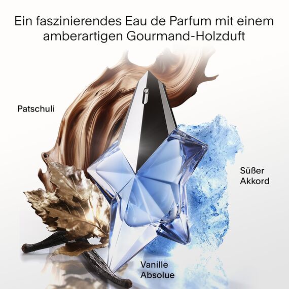 Mugler Angel Set, Eau de Parfum 25 ml + Körpermilch 50 ml + Parfümierendes Duschgel 50 ml, Damen-Parfum, Amberartiger Gourmand-Duft, Faszinierender Duft
