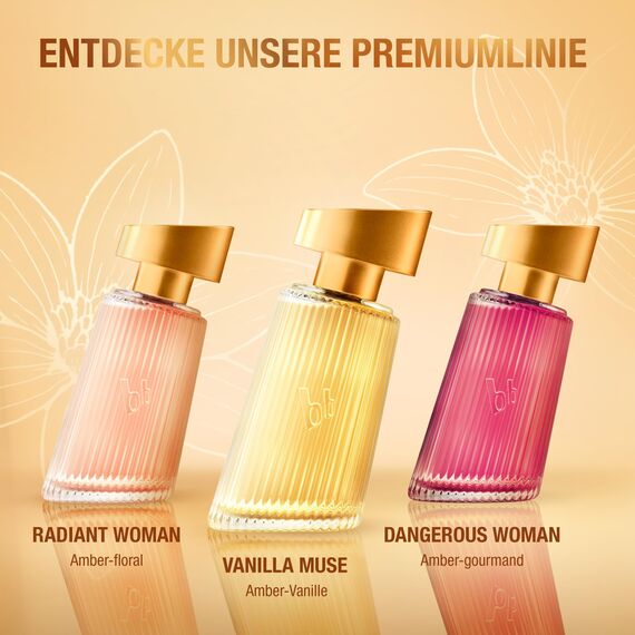 bruno banani Vanilla Muse Eau de Parfum für Sie, fruchtiger Amber-Duft mit weißen Blüten, Pfirsich und Vanille, intensiv, langanhaltend und verführerisch feminin, 30 ml