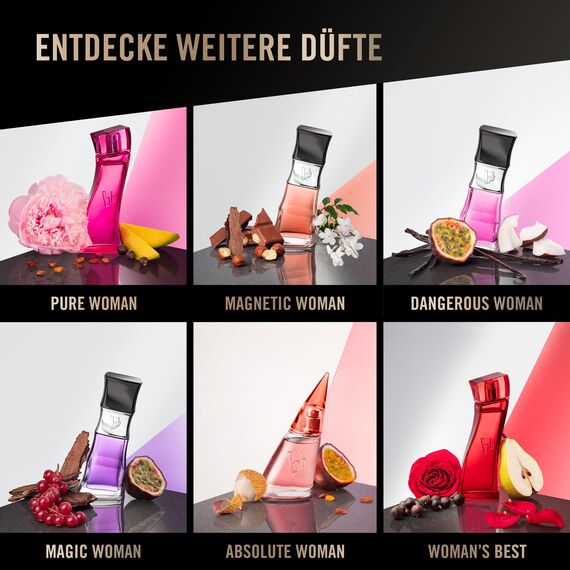 bruno banani Woman Eau de Toilette Natural Spray, blumig-fruchtiges Damen-Parfum, Glasflakon mit Zerstäuber, 100ml