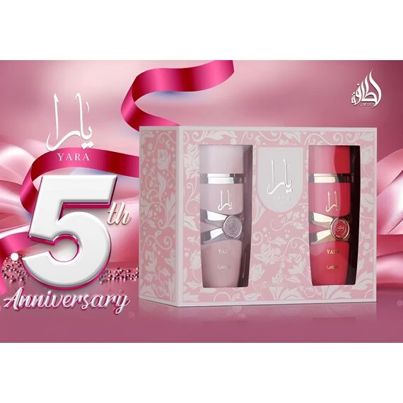 Lattafa Anniversary Edition Yara & Yara Candy Eau de Parfum (100 ml + 100 ml), exklusive Düfte für Damen, süß, blumig und raffiniert