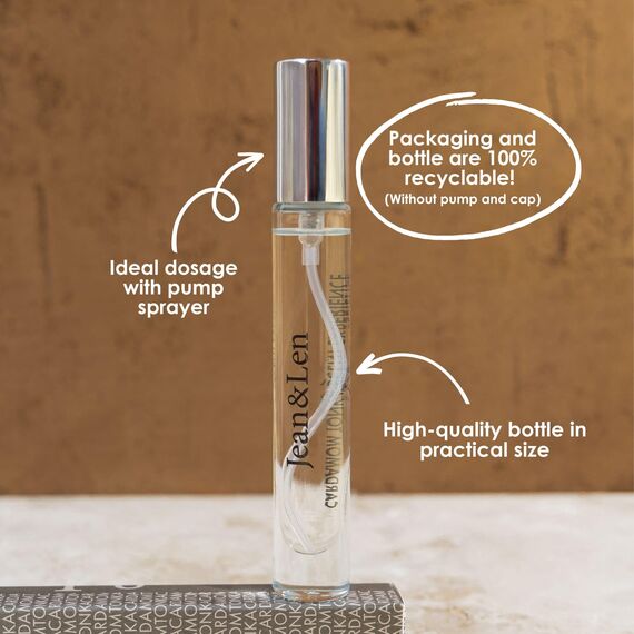 Jean & Len Scent Experience Cardamom & Tonka, Eau de Toilette mit Kardamom & Tonka Duft, praktisches mini parfum, ideal für unterwegs, hochwertiger Glas Flacon, 10 ml