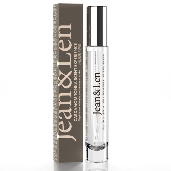Jean & Len Scent Experience Cardamom & Tonka, Eau de Toilette mit Kardamom & Tonka Duft, praktisches mini parfum, ideal für unterwegs, hochwertiger Glas Flacon, 10 ml