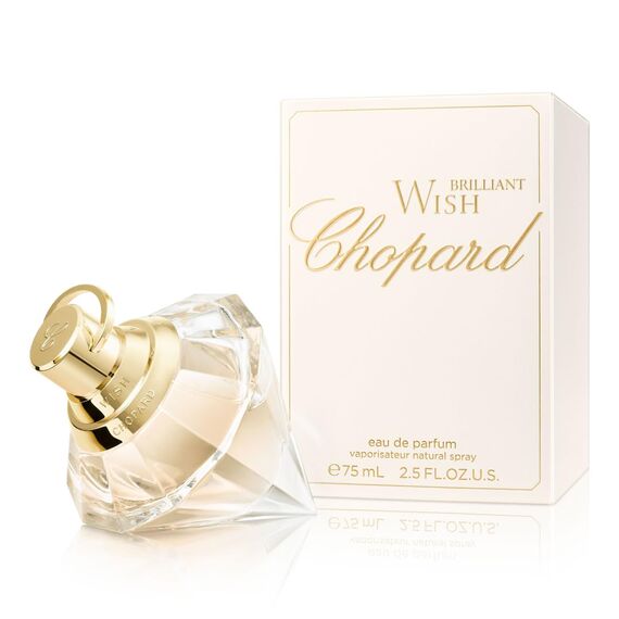 Chopard Brilliant Wish 75ml – Eau de Parfum für Frauen – Frischer Blumiger Duft – Prickelnde Noten von Rosa Beeren, Sternjasmin und Veilchenblättern – Parfum Damen – Transparenter Glasflakon
