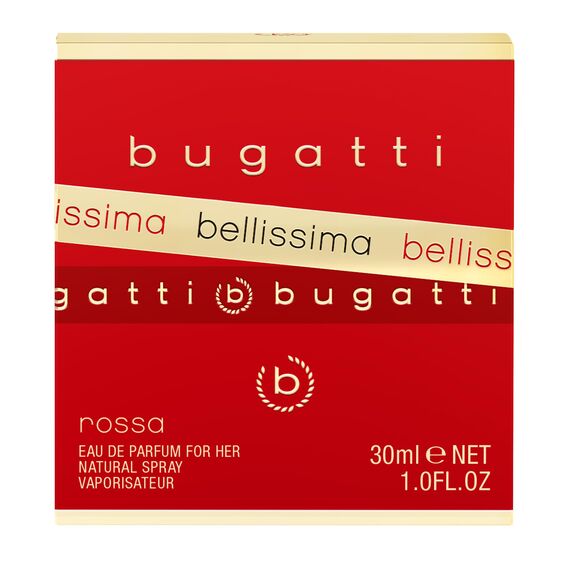 bugatti bellissima rossa Parfüm Damen 30ml I Eau de Parfum Damen mit edlem Flakon I verführerische Kombination aus Mango, Vanille, Sandelholz & Kaschmirholz I sanft-eleganter Damenduft