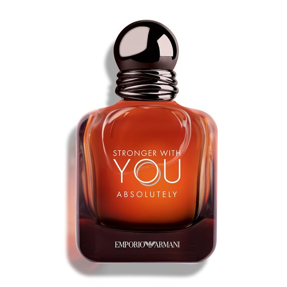 Emporio Armani Stronger With You Absolutely Eau de Parfum, Armani Beauty für Herren, Würziger Amber-Gourmand-Duft mit Rum-Akkord, Zedernholz, Lavendel und Vanille, 50ml