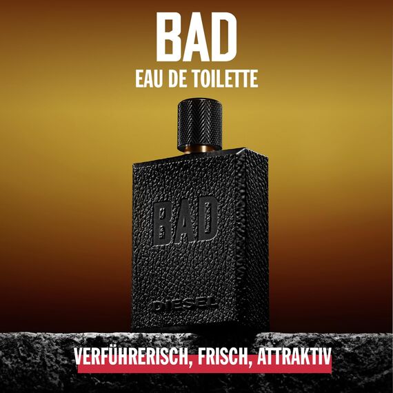 Diesel Bad Parfüm Herren| Eau de Toilette| Männer Parfum| Parfume Men| Herrenparfum| Diesel Parfum Männer| Natural Spray| Aromatisch und holziger Duft| 50 ml