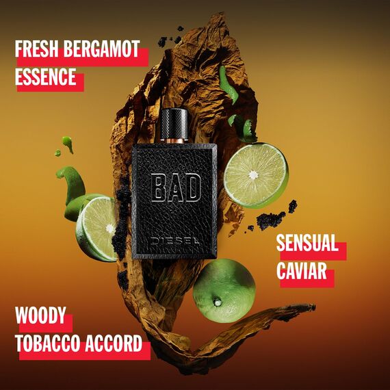 Diesel Bad Parfüm Herren| Eau de Toilette| Männer Parfum| Parfume Men| Herrenparfum| Diesel Parfum Männer| Natural Spray| Aromatisch und holziger Duft | 100ml Geblümt