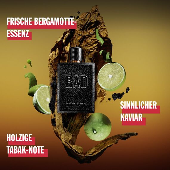 Diesel Bad Parfüm Herren| Eau de Toilette| Männer Parfum| Parfume Men| Herrenparfum| Diesel Parfum Männer| Natural Spray| Aromatisch und holziger Duft| 50 ml