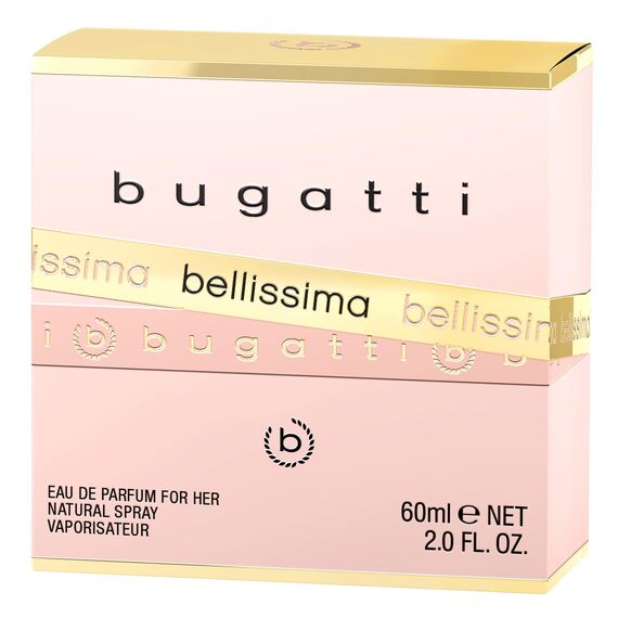 bugatti bellissima rosa Parfüm Dame 60 ml I sinnlich feminine Eau de Parfum Dame mit einer edlen Flasche In elegante Kombination aus Pfirsich, Rose, Vanille und Moschus I süß, floral Dampfer Arfüm