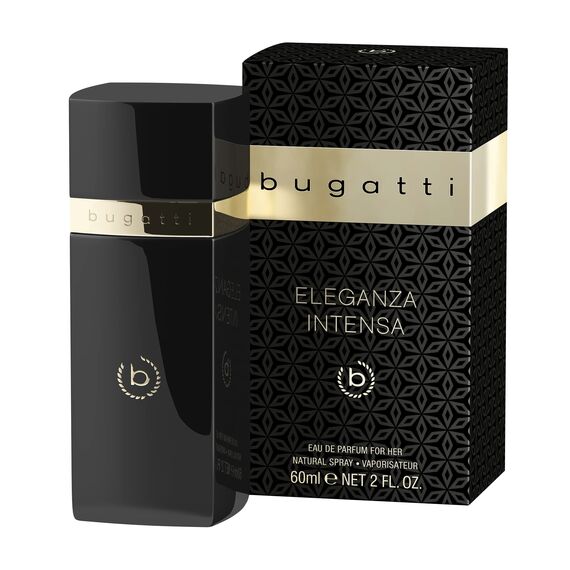bugatti Parfüm Damen ELEGANZA Intensa EdP 60ml I Sinnliches Eau de Parfum Damen für jedes Alter & jeden Anlass I Romantische Kombination aus Pfirsich, Himbeere, Maiglöckchen & Vanille I Floral & warm
