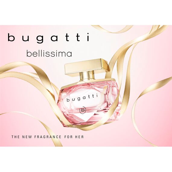 bugatti bellissima rosa Parfüm Dame 60 ml I sinnlich feminine Eau de Parfum Dame mit einer edlen Flasche In elegante Kombination aus Pfirsich, Rose, Vanille und Moschus I süß, floral Dampfer Arfüm