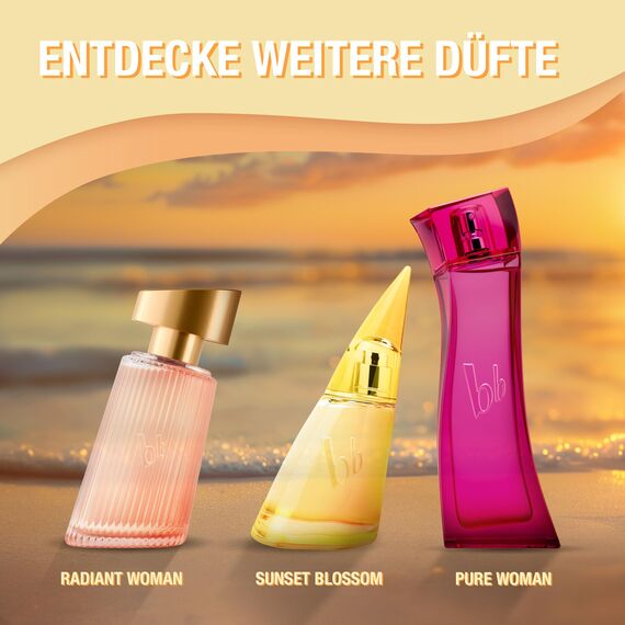 bruno banani, Sunset Blossom Eau de Toilette für Frauen, sinnlich-feminines Parfum mit strahlend-floralem Duft, langanhaltend, 50 ml