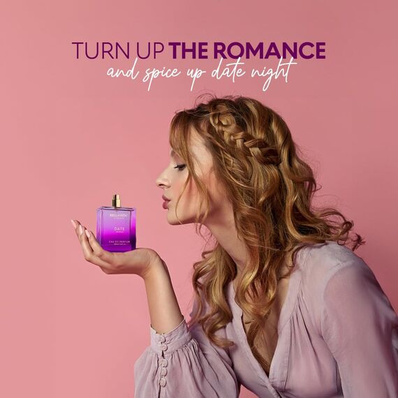 BellaVita Luxury DATE Woman Eau de Parfum 100ml | Langanhaltendes Damen Parfüm | Pink Pepper, Jasmin, Orangeblüte & Vanille | Blumiger, Fruchtiger & Holziger Duft | Premium Duft für Frauen