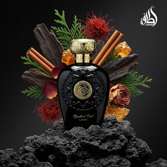 Lattafa Halal Attar Opulent Oud Musk Blue Black White Eau de Parfum, Zerstäuber, 100 ml (Parfum,100ml(1erPack))