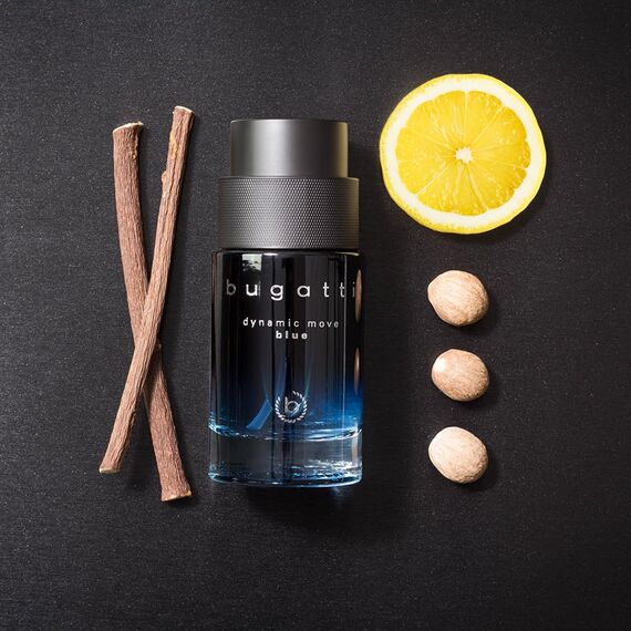 Bugatti Parfüm 100ml I Zitrisch-aromatisches Eau de Toilette I Herren-Duft mit belebender Kombination aus Lavendel, Zitrone & Moschus I Dynamic I Move I Blue I maritim, frisch & sinnlich-warm