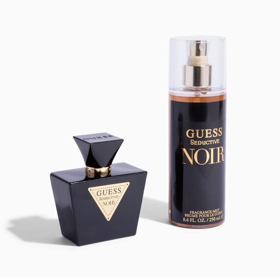 GUESS Seductive Noir, Body Spray für Damen, Florale Duft, Bergamot, Irisblütenblätter, Jasmin, Vanille, Sinnlicher Duft, 250 ml (Packung mit 2)