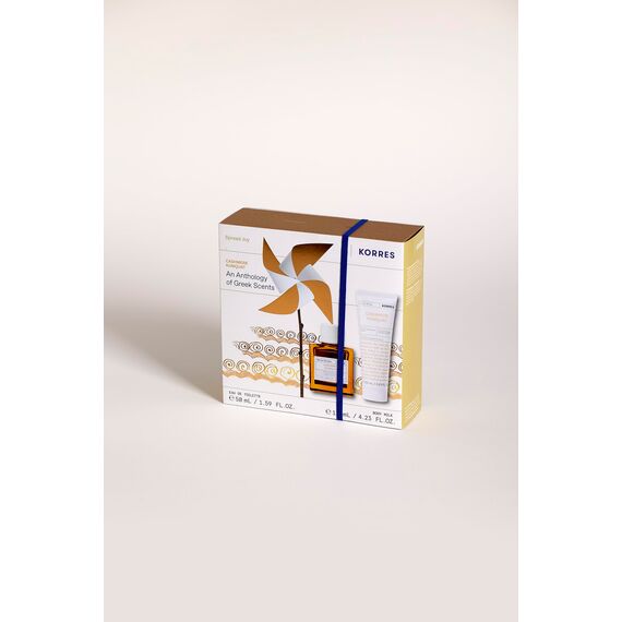 KORRES Cashmere Kumquat Duftset für Damen, Geschenkset aus EDT 50ml & Bodymilk 125ml im orientalischen, süßen, warmen Duft, Vorteilsset, vegan