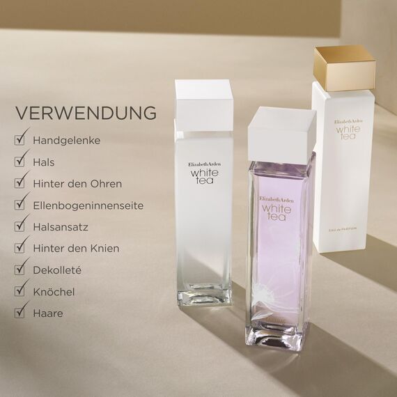 Elizabeth Arden - White Tea, Eau de Toilette Spray, Parfüm mit italienischer Mandarine, Weißer Tee-Extrakt und Madrasholz, blumig, feminin und süß, weiche Wärme, Parfüm für Damen - 100 ml