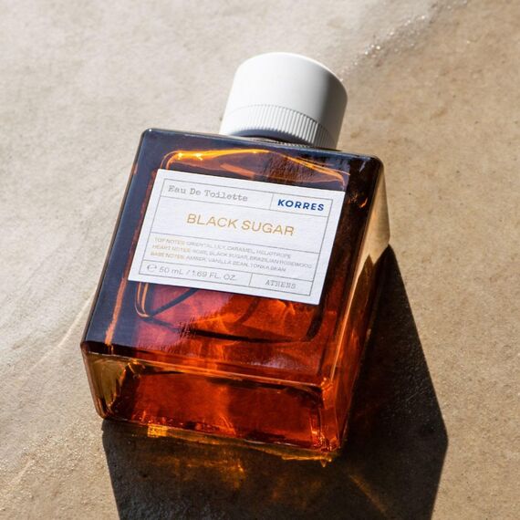 KORRES BLACK SUGAR Eau de Toilette für Damen, floraler, süßer, luxuriöser & orientalischer Damenduft, vegan, 50ml