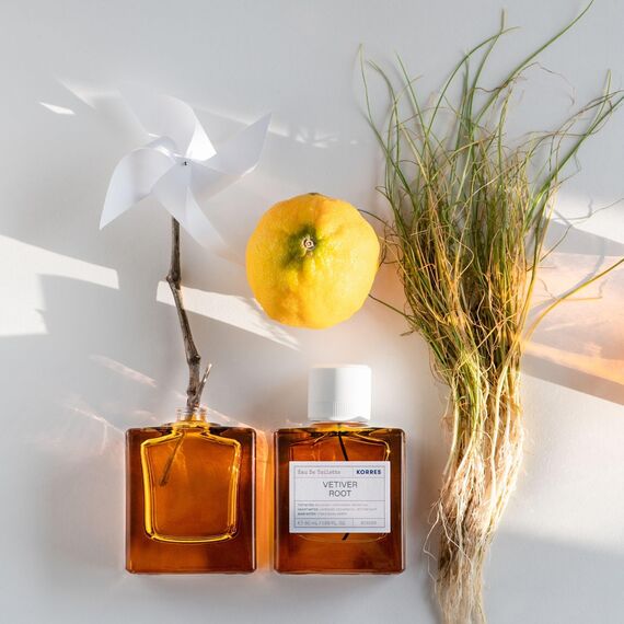 KORRES VETIVER ROOT Eau De Toilette für Herren, maskuliner Herrenduft mit Zedernholz Akkorden, erdig, warm & holzig, vegan, dermatologisch getestet, 50 ml