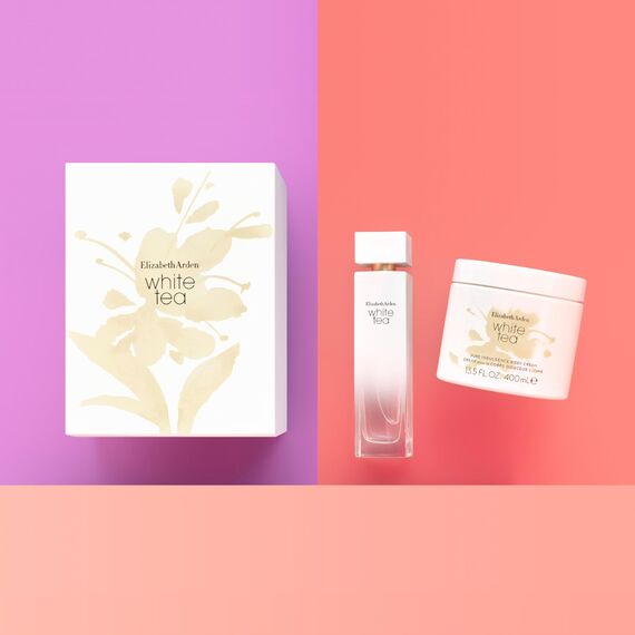 Elizabeth Arden Damen-Geschenkset Weißer Tee: Parfüm EDT 100 ml + Duftender Körper-Feuchtigkeitsentferner 400 ml