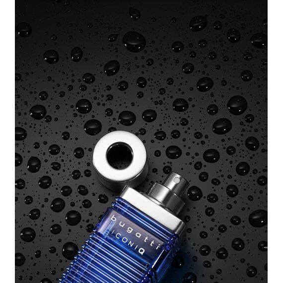 Bugatti Iconiq Blue Herren Parfüm 100ml aromatisch aquatisch Ambrieriert mit maritimen Noten von Zitrone, Salbei, Amber & Moschus, zeitlos erfrischendes Eau de Toilette