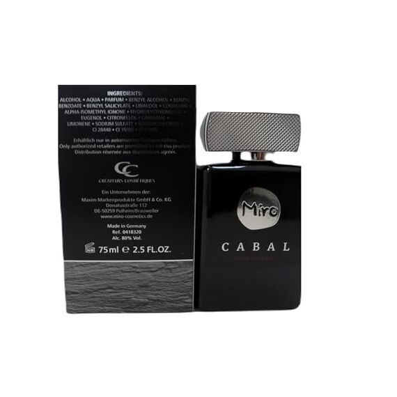 Miro CABAL Eau de Toilette 2 x 75 ml (150 ml)