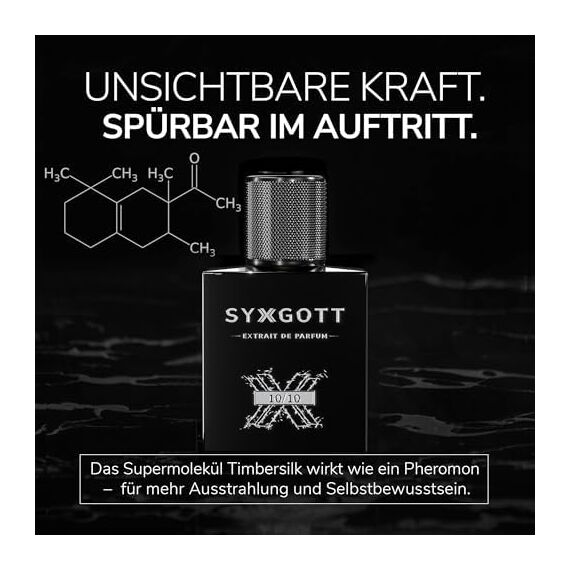 SYXGOTT 10/10 Männerparfum mit Pheromon Öl | Extrait de Parfum für Herren | Parfumprobe inklusive | Oud, Kirsche, intensiv | perfekter Herbst & Winterduft