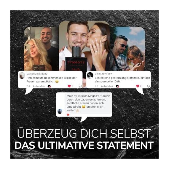 SYXGOTT 10/10 Männerparfum mit Pheromon Öl | Extrait de Parfum für Herren | Parfumprobe inklusive | Oud, Kirsche, intensiv | perfekter Herbst & Winterduft