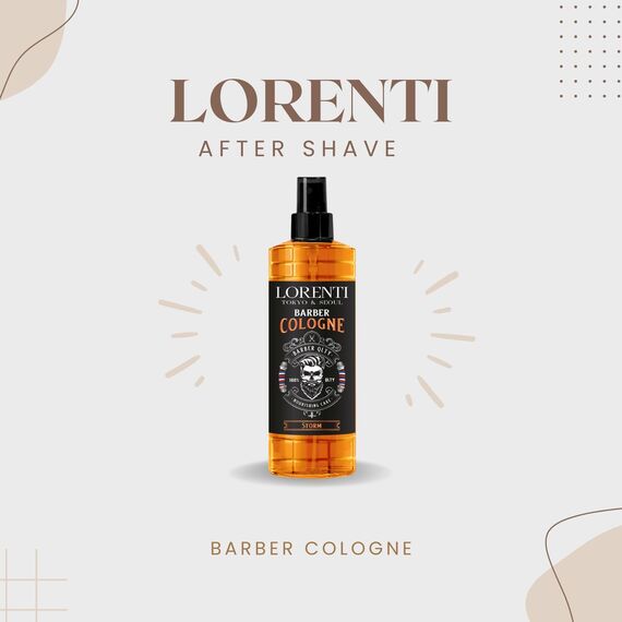 LORENTI TOKYO & SEOUL Barber Cologne 400ml STORM | After Shave Spray für Männer | Herren Rasur Duftwasser - Barber Eau de Cologne mit praktischen Pump-Spender | Erfrischend & Pflegend - EDC