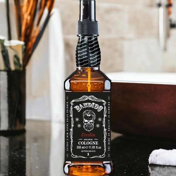 Bandido Eau de Cologne Herren Volcano 350ml After Shave Men Duftwasser Rasierwasser Männer, Erfrischt kühlt langanhaltender Duft verhindert Rasurbrand Pflege nach der Rasur (Volcano, 350ml)