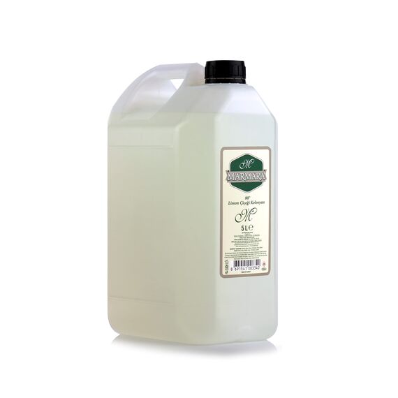 MARMARA Kolonya Zitrone 5 Liter | Türkisches Duftwasser im Kanister | Aftershave | türkisches handwasser | rasierwasser | Kölnisch Wasser Herren | traditionell türkisch | Eau de Cologne Lemon