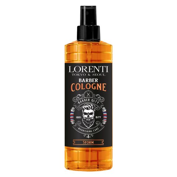 LORENTI TOKYO & SEOUL Barber Cologne 400ml STORM | After Shave Spray für Männer | Herren Rasur Duftwasser - Barber Eau de Cologne mit praktischen Pump-Spender | Erfrischend & Pflegend - EDC