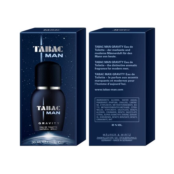 Tabac® Man Gravity - Eau de Toilette 30 ml Natural Spray Vaporisateur I markant, männlich, unverwechselbar - moderner Männerduft für den Mann von heute