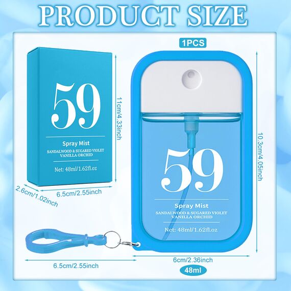 Parfüm Bodyspray Damen,48ml Fruchtiges Body Mist Mit Haken,Long Lasting Fragrance Spray,Hair and Body Fragrance Mist,Parfum Damen,Damenparfum Körperspray für Tägliches,Reisen,Dating,Gift for Women