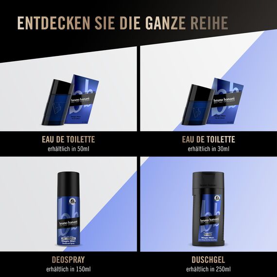 bruno banani Magic Man – Eau de Toilette Natural Spray – Charismatisch-warmes Herren Parfüm – 1er Pack (1 x 30ml)