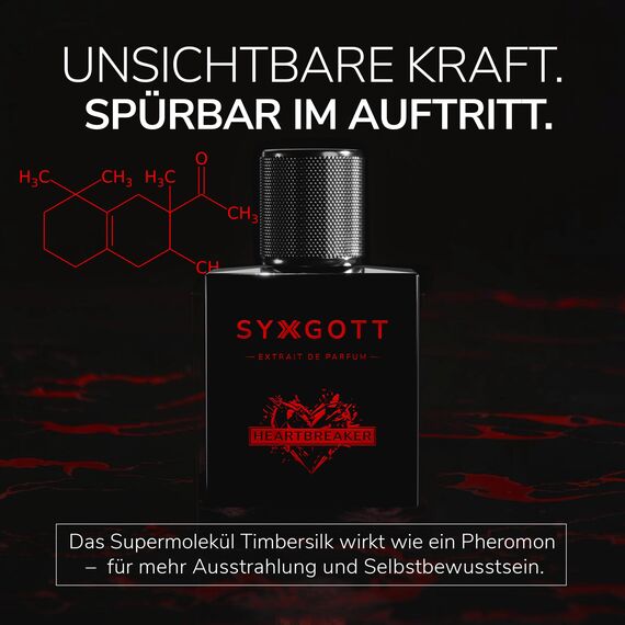SYXGOTT HEARTBREAKER Männerparfum mit Pheromon Öl | Extrait de Parfum für Herren | Parfumprobe inklusive | intensiv, würzig und erfrischend | perfekter Herbst & Winterduft