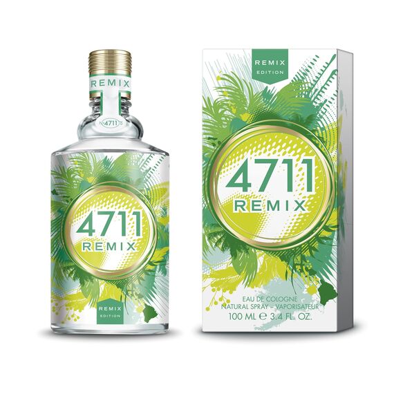 4711® Remix Cologne Green Oasis I Eau de Cologne - spritzig - frei - abenteuerlustig - für wahre Lebensfreude! I 100ml Natural Spray Vaporisateur