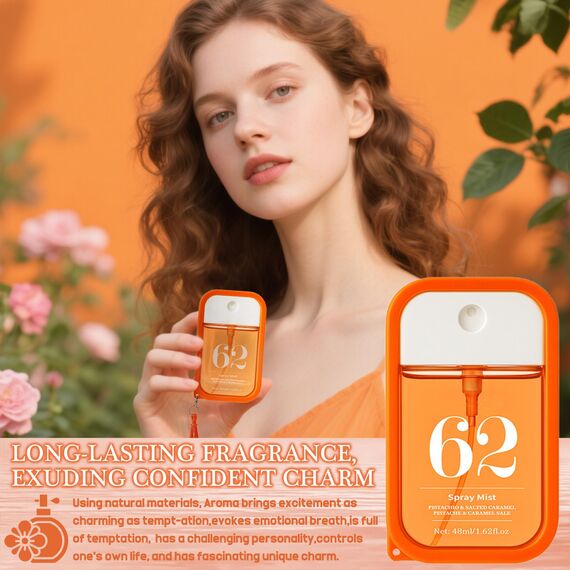 Parfüm Bodyspray Damen 48ml Mit Haken,Fruchtiges Body Mist,Long Lasting Fragrance Spray,Hair and Body Fragrance Mist,Parfüm für Damen,Parfümspray für Reisen,Urlaubsreise,Gift for Women