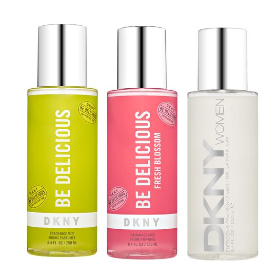 DKNY Be Delicious 100% Pure New York, Body Spray für Damen, Blumig-fruchtiger Duft, Für den Alltag, 250 ml (Packung mit 2)