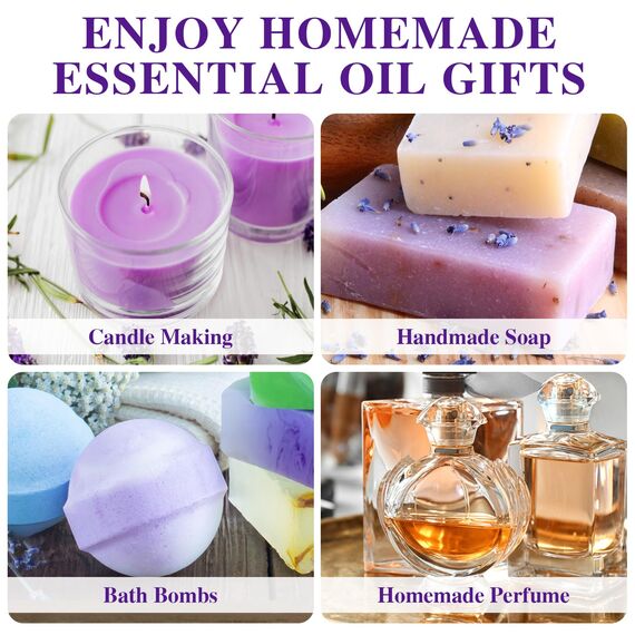 Migcaput Ätherische Öle lavendelöl 100 ml,100% Natürliche ätherische Öle, Ätherisches Aromatherapieöl von Erstklassige Qualität, Duftöle für Diffusor, Luftbefeuchter, Entspannen, Massage, Bad