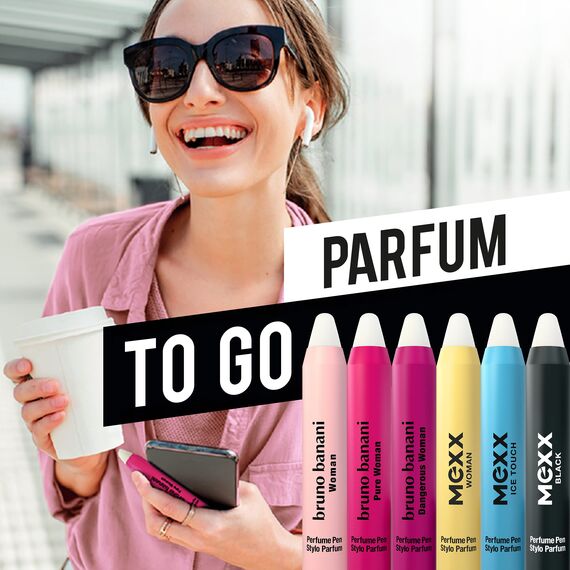 Mexx Black Woman Parfum to Go, blumig-fruchtiger Damenduft, Parfumstift mit cremiger Textur, perfekt für unterwegs, 3 g