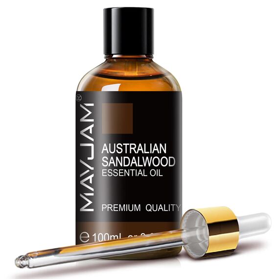 Ätherisches Öle Australisches Sandelholz 100ML, MAYJAM Australisches Sandelholzöl 100% Rein, Ideal für Einfachheit Aromatherapie Diffuser Duftöl Massage