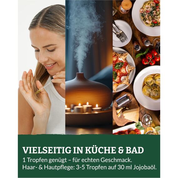 Heldengrün® BIO Lorbeeröl [100% NATURREIN] Zertifiziertes Lebensmittel zum Einnehmen - Echtes Lorbeerblatt Öl - Ätherisches Lorbeeröl - Leaf Labs - 2 x 30 ml