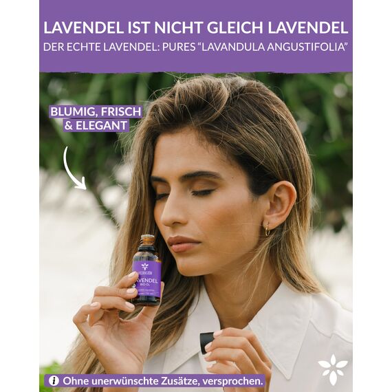 Heldengrün® BIO Lavendelöl 50 ml [Inkl. PIPETTE] - 100% naturrein - Lavandula Angustifolia - Ätherisches Öl Bio - Duftöl Lavendel - VORTEILSGRÖSSE