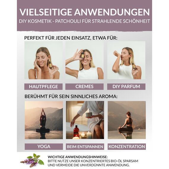 Heldengrün© BIO Patchouli Öl [100% NATURREIN] - Reines Patchouli Duftöl - Patchouliöl in Parfumqualität - Nachhaltiger Wildwuchs - Ätherisches Öl