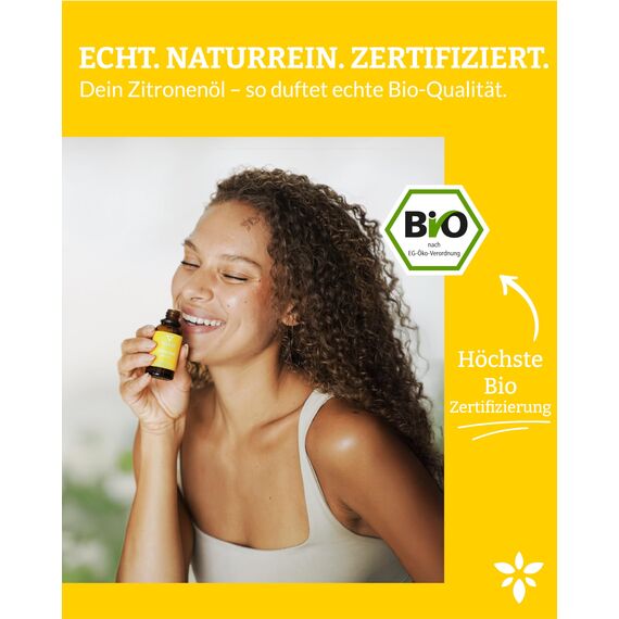 Heldengrün® BIO Zitronenöl [100% NATURREIN] Kaltgepresst aus echten Zitronen - Reines Öl zum Verzehr - Lemon Oil